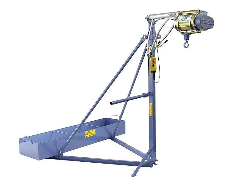 Hoist mounting, tripod with ballast box